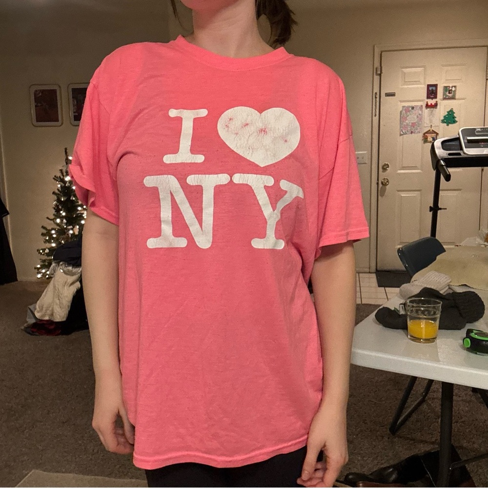 Pink I Love NY T-Shirt